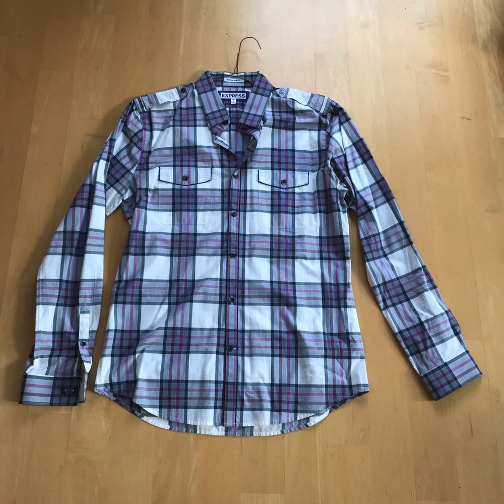 Express Extra Slim Fit Dress Shirt, button down